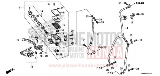 FR. BRAKE MASTER CYLINDER CRF1000A2K de 2019